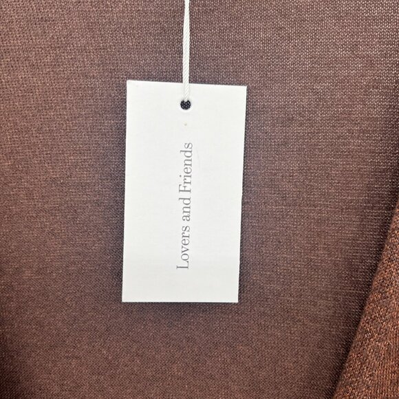 NWT Revolve Lovers+Friends Brown Shimmer Duster Cardigan Women's Medium - Picture 5 of 9